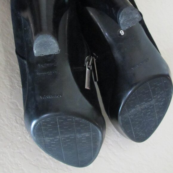 Aquatalia Black Suede Waterproof Booties Seen On Kate Middleton - Picture 7 of 12